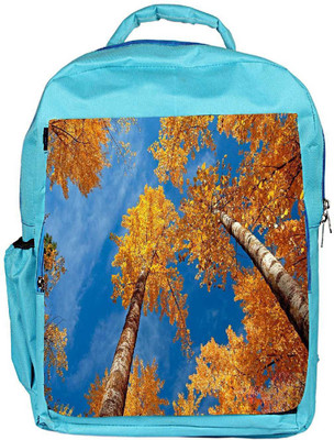 

Snoogg Eco Friendly Canvas Tall Trees Designer Backpack Rucksack School Travel Unisex Casual Canvas Bag Bookbag Satchel 5 L Backpack(Blue)