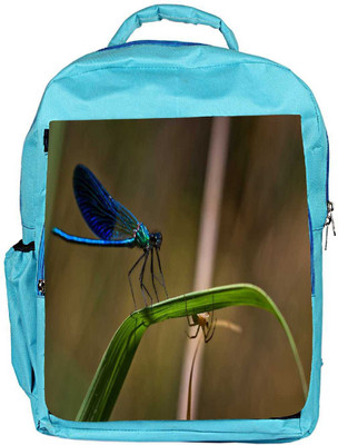 

Snoogg Eco Friendly Canvas Dragonfly And Spider Designer Backpack Rucksack School Travel Unisex Casual Canvas Bag Bookbag Satchel 5 L Backpack(Blue)