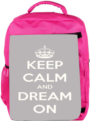 

Snoogg Eco Friendly Canvas Keep Calm And Dream On Backpack Rucksack School Travel Unisex Casual Canvas Bag Bookbag Satchel 5 L Backpack(Pink)