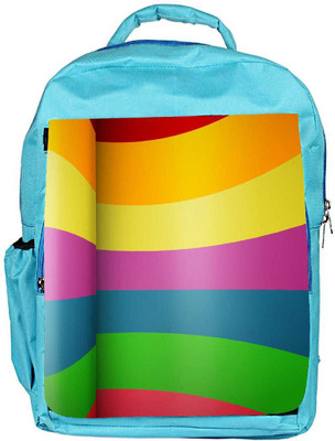 

Snoogg Eco Friendly Canvas Colorful Bandwidth Designer Backpack Rucksack School Travel Unisex Casual Canvas Bag Bookbag Satchel 5 L Backpack(Blue)