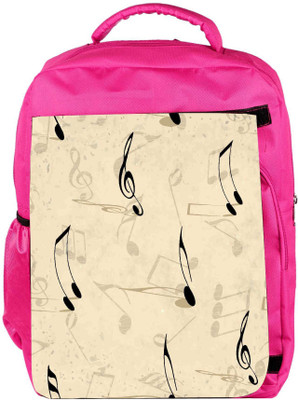 

Snoogg Eco Friendly Canvas Music Strings Designer Backpack Rucksack School Travel Unisex Casual Canvas Bag Bookbag Satchel 5 L Backpack(Pink)