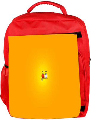

Snoogg Eco Friendly Canvas Hell And Heaven Designer Backpack Rucksack School Travel Unisex Casual Canvas Bag Bookbag Satchel 5 L Backpack(Red)