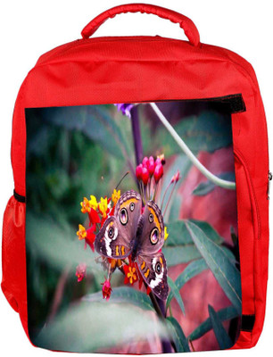 

Snoogg Eco Friendly Canvas Abstract Unique Butterfly Designer Backpack Rucksack School Travel Unisex Casual Canvas Bag Bookbag Satchel 5 L Backpack(Red)