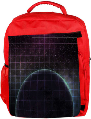 

Snoogg Eco Friendly Canvas Dark Planet Space Background Backpack Rucksack School Travel Unisex Casual Canvas Bag Bookbag Satchel 5 L Backpack(Red)