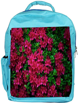 

Snoogg Eco Friendly Canvas Red And Green Leaves Designer Backpack Rucksack School Travel Unisex Casual Canvas Bag Bookbag Satchel 5 L Backpack(Blue)