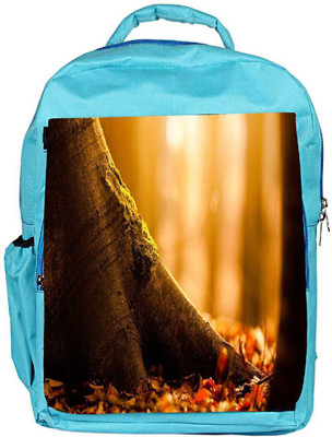 

Snoogg Eco Friendly Canvas Fallen Leaf Designer Backpack Rucksack School Travel Unisex Casual Canvas Bag Bookbag Satchel 5 L Backpack(Blue)