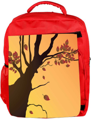 

Snoogg Eco Friendly Canvas Floral Illustration Backpack Rucksack School Travel Unisex Casual Canvas Bag Bookbag Satchel 5 L Backpack(Red)