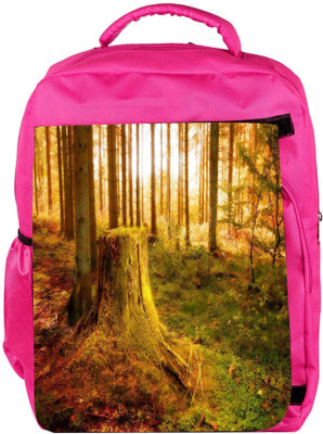 

Snoogg Eco Friendly Canvas Trees Cut Down Designer Backpack Rucksack School Travel Unisex Casual Canvas Bag Bookbag Satchel 5 L Backpack(Pink)