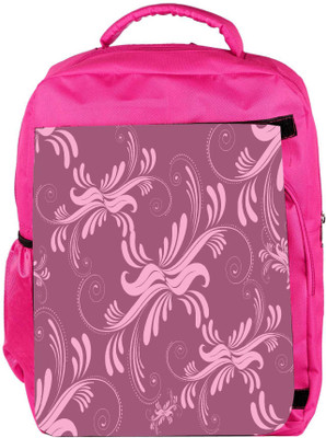 

Snoogg Eco Friendly Canvas Abstract Marron Pattern Design Designer Backpack Rucksack School Travel Unisex Casual Canvas Bag Bookbag Satchel 5 L Backpack(Pink)