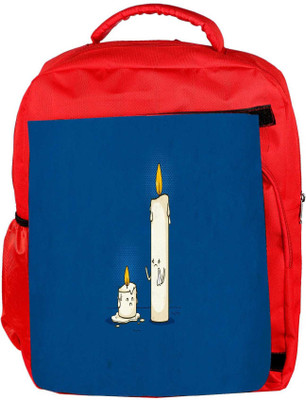 

Snoogg Eco Friendly Canvas Dying Candle Designer Backpack Rucksack School Travel Unisex Casual Canvas Bag Bookbag Satchel 5 L Backpack(Red)