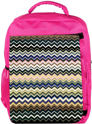 

Snoogg Eco Friendly Canvas Super Coloured Wave Pattern 2511 Backpack Rucksack School Travel Unisex Casual Canvas Bag Bookbag Satchel 5 L Backpack(Pink)