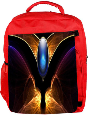 

Snoogg Eco Friendly Canvas Blue Pearl Logo Designer Backpack Rucksack School Travel Unisex Casual Canvas Bag Bookbag Satchel 5 L Backpack(Red)