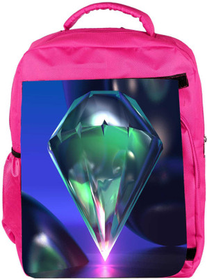 

Snoogg Eco Friendly Canvas Diamond 3D Designer Backpack Rucksack School Travel Unisex Casual Canvas Bag Bookbag Satchel 5 L Backpack(Pink)