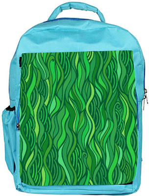 

Snoogg Eco Friendly Canvas Green Leaf Pattern Designer Backpack Rucksack School Travel Unisex Casual Canvas Bag Bookbag Satchel 5 L Backpack(Blue)