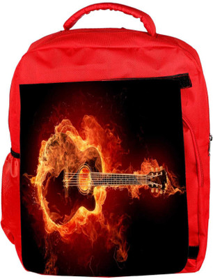 

Snoogg Eco Friendly Canvas Guitar On Fire Designer Backpack Rucksack School Travel Unisex Casual Canvas Bag Bookbag Satchel 5 L Backpack(Red)