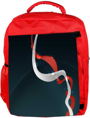 

Snoogg Eco Friendly Canvas White And Red Pathway Design Designer Backpack Rucksack School Travel Unisex Casual Canvas Bag Bookbag Satchel 5 L Backpack(Red)