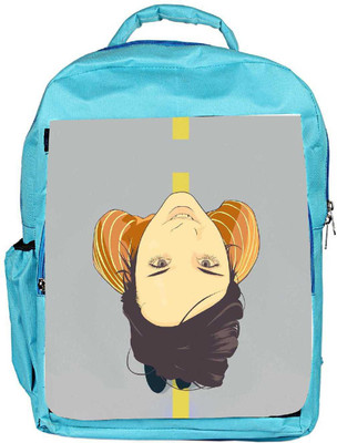 

Snoogg Eco Friendly Canvas Girl Walking On The Road 2781 Backpack Rucksack School Travel Unisex Casual Canvas Bag Bookbag Satchel 5 L Backpack(Blue)