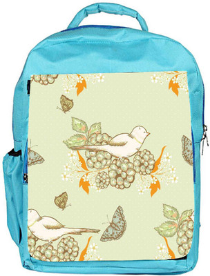 

Snoogg Eco Friendly Canvas White Birds Designer Backpack Rucksack School Travel Unisex Casual Canvas Bag Bookbag Satchel 5 L Backpack(Blue)