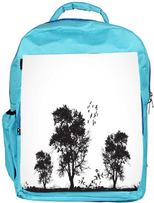

Snoogg Eco Friendly Canvas Vector Grunge Background With Trees Backpack Rucksack School Travel Unisex Casual Canvas Bag Bookbag Satchel 5 L Backpack(Blue)