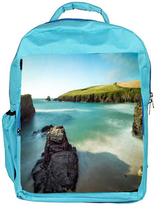 

Snoogg Eco Friendly Canvas Beach Side Garden Designer Backpack Rucksack School Travel Unisex Casual Canvas Bag Bookbag Satchel 5 L Backpack(Blue)