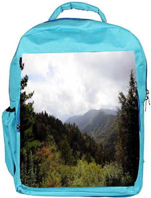 

Snoogg Eco Friendly Canvas Tall Trees Designer Backpack Rucksack School Travel Unisex Casual Canvas Bag Bookbag Satchel 5 L Backpack(Blue)