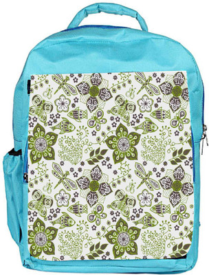 

Snoogg Eco Friendly Canvas Colorful Floral Seamless Pattern In Cartoon Style Seamless Pattern Backpack Rucksack School Travel Unisex Casual Canvas Bag Bookbag Satchel 5 L Backpack(Blue)