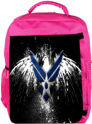 

Snoogg Eco Friendly Canvas Military Logo Designer Backpack Rucksack School Travel Unisex Casual Canvas Bag Bookbag Satchel 5 L Backpack(Pink)