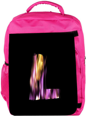 

Snoogg Eco Friendly Canvas Flaming 3D Letter Backpack Rucksack School Travel Unisex Casual Canvas Bag Bookbag Satchel 5 L Backpack(Pink)