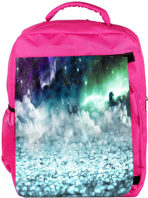 

Snoogg Eco Friendly Canvas Sparkling Sky Designer Backpack Rucksack School Travel Unisex Casual Canvas Bag Bookbag Satchel 5 L Backpack(Pink)