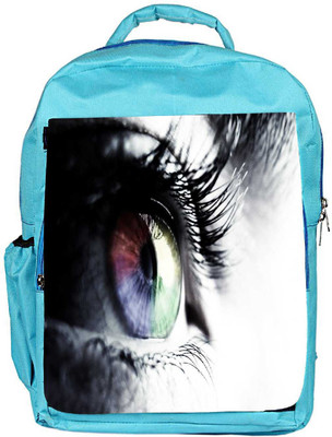 

Snoogg Eco Friendly Canvas Rainbow Colours Eye Designer Backpack Rucksack School Travel Unisex Casual Canvas Bag Bookbag Satchel 5 L Backpack(Blue)