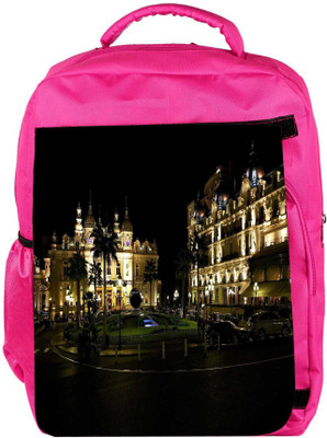 

Snoogg Eco Friendly Canvas Palace At Night Designer Backpack Rucksack School Travel Unisex Casual Canvas Bag Bookbag Satchel 5 L Backpack(Pink)