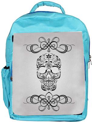 

Snoogg Eco Friendly Canvas Skull White 2435 Backpack Rucksack School Travel Unisex Casual Canvas Bag Bookbag Satchel 5 L Backpack(Blue)