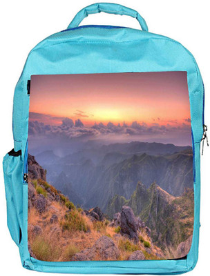 

Snoogg Eco Friendly Canvas Abstract Cloud And Sunset Designer Backpack Rucksack School Travel Unisex Casual Canvas Bag Bookbag Satchel 5 L Backpack(Blue)