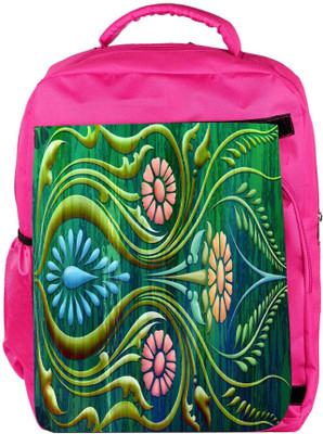

Snoogg Eco Friendly Canvas Abstract Floral Designer Backpack Rucksack School Travel Unisex Casual Canvas Bag Bookbag Satchel 5 L Backpack(Pink)