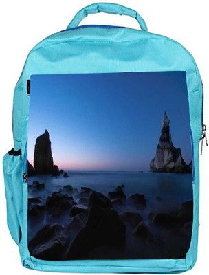 

Snoogg Eco Friendly Canvas Mountains In The Ocean Designer Backpack Rucksack School Travel Unisex Casual Canvas Bag Bookbag Satchel 5 L Backpack(Blue)
