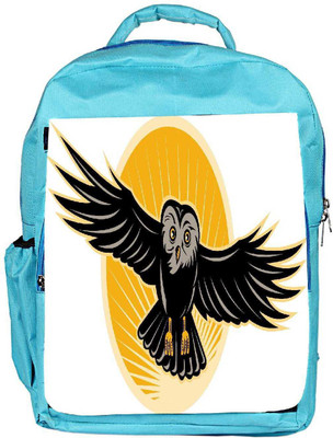 

Snoogg Eco Friendly Canvas Owl Flying Front Backpack Rucksack School Travel Unisex Casual Canvas Bag Bookbag Satchel 5 L Backpack(Blue)