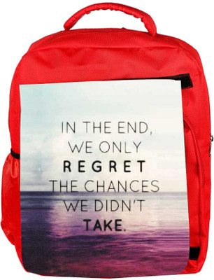 

Snoogg Eco Friendly Canvas Take Chances Backpack Rucksack School Travel Unisex Casual Canvas Bag Bookbag Satchel 5 L Backpack(Red)