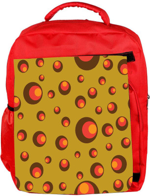 

Snoogg Eco Friendly Canvas Colorful Circles Designer Backpack Rucksack School Travel Unisex Casual Canvas Bag Bookbag Satchel 5 L Backpack(Red)