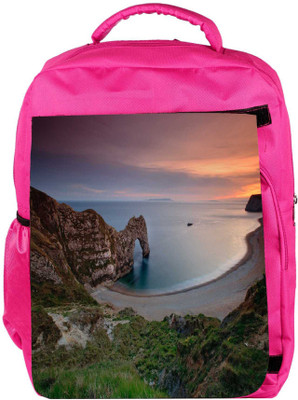 

Snoogg Eco Friendly Canvas Amazing Ocean View Designer Backpack Rucksack School Travel Unisex Casual Canvas Bag Bookbag Satchel 5 L Backpack(Pink)