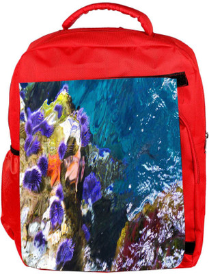 

Snoogg Eco Friendly Canvas Abstract Underwater Backpack Rucksack School Travel Unisex Casual Canvas Bag Bookbag Satchel 5 L Backpack(Red)