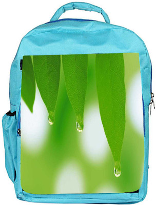 

Snoogg Eco Friendly Canvas Leaves Dew Drops Designer Backpack Rucksack School Travel Unisex Casual Canvas Bag Bookbag Satchel 5 L Backpack(Blue)