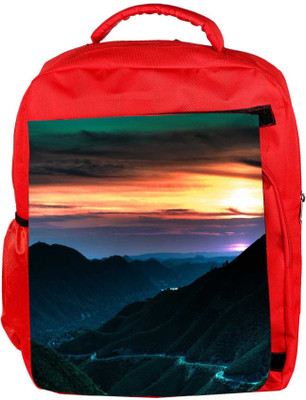 

Snoogg Eco Friendly Canvas City At Night Designer Backpack Rucksack School Travel Unisex Casual Canvas Bag Bookbag Satchel 5 L Backpack(Red)