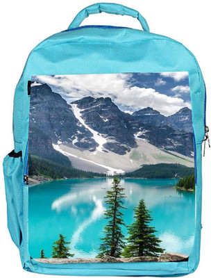 

Snoogg Eco Friendly Canvas Mountain And Lake Designer Backpack Rucksack School Travel Unisex Casual Canvas Bag Bookbag Satchel 5 L Backpack(Blue)