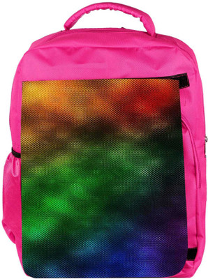 

Snoogg Eco Friendly Canvas Rainbow Rain 2440 Backpack Rucksack School Travel Unisex Casual Canvas Bag Bookbag Satchel 5 L Backpack(Pink)