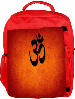 

Snoogg Eco Friendly Canvas Om Designer Backpack Rucksack School Travel Unisex Casual Canvas Bag Bookbag Satchel 5 L Backpack(Red)