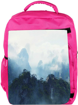 

Snoogg Eco Friendly Canvas Himalaya Vision Backpack Rucksack School Travel Unisex Casual Canvas Bag Bookbag Satchel 5 L Backpack(Pink)