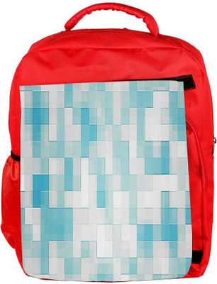 

Snoogg Eco Friendly Canvas Glazy Blocks Designer Backpack Rucksack School Travel Unisex Casual Canvas Bag Bookbag Satchel 5 L Backpack(Red)