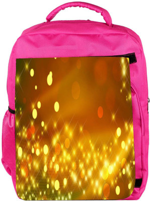 

Snoogg Eco Friendly Canvas Golden Sparkles Abstract Designer Backpack Rucksack School Travel Unisex Casual Canvas Bag Bookbag Satchel 5 L Backpack(Pink)
