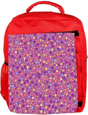 

Snoogg Eco Friendly Canvas Pink Floral Pattern Backpack Rucksack School Travel Unisex Casual Canvas Bag Bookbag Satchel 5 L Backpack(Red)
