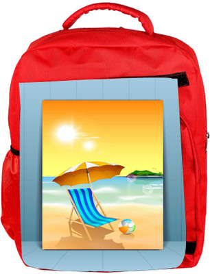 

Snoogg Eco Friendly Canvas Abstract Summer Background Backpack Rucksack School Travel Unisex Casual Canvas Bag Bookbag Satchel 5 L Backpack(Red)